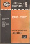 Telefonní seznam 9 1981 - 1982 Liberec